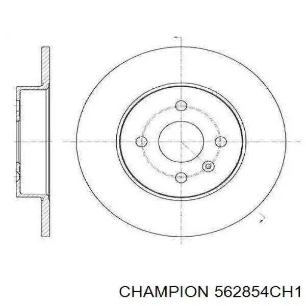 Передний тормозной диск Champion 562854CH1