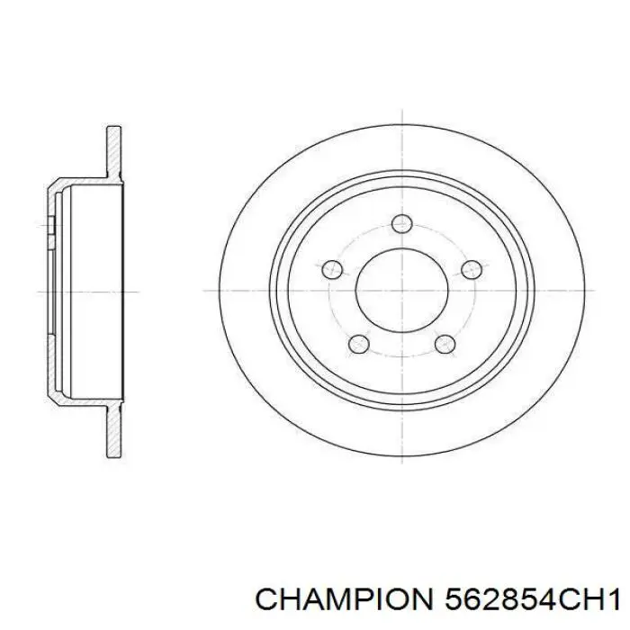 Тормоз дисковый передний Champion 562854CH1 цена, от 46.73 USD
