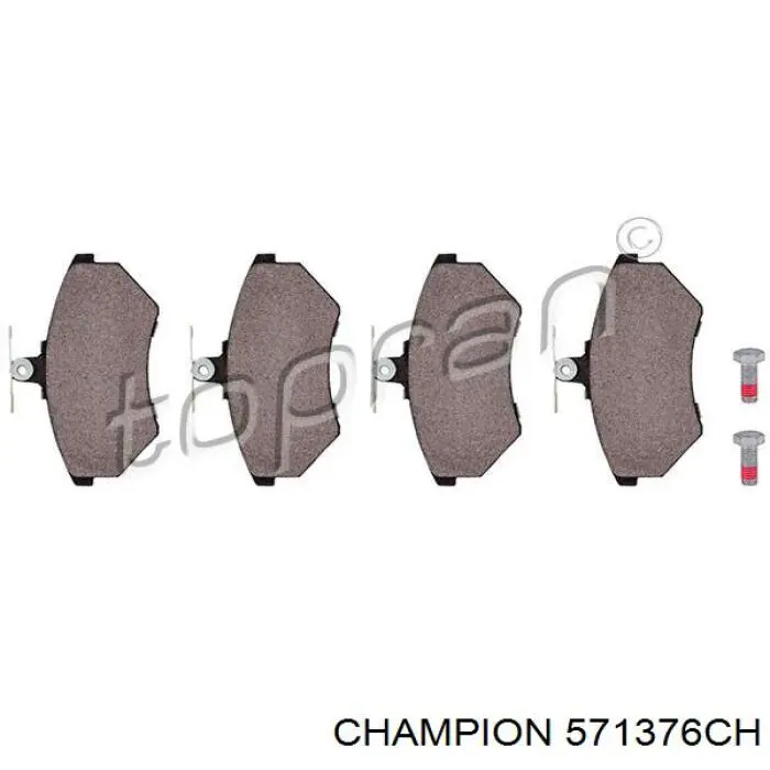571376CH Champion колодки тормозные передние дисковые
