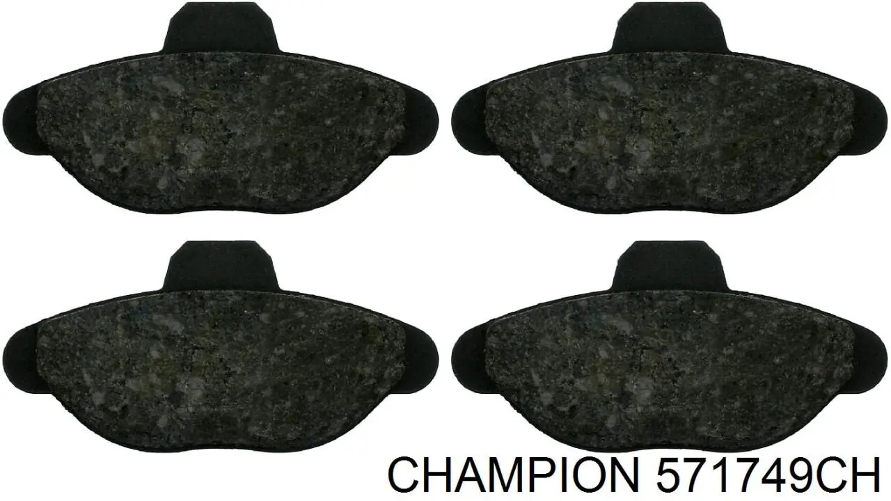 Передние тормозные колодки 571749CH Champion