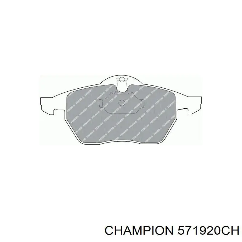 571920CH Champion Колодки передние