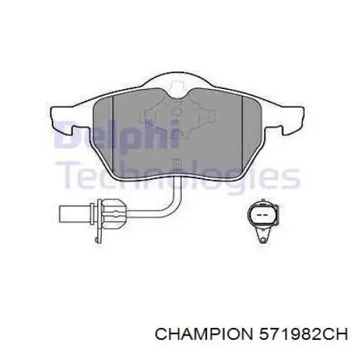 Передние тормозные колодки 571982CH Champion