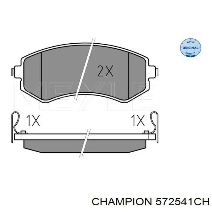 572541CH Champion колодки тормозные передние дисковые