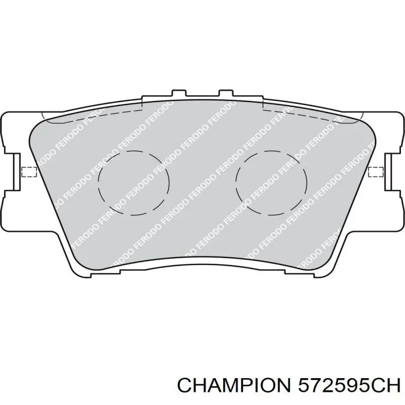 Задние тормозные колодки 572595CH Champion