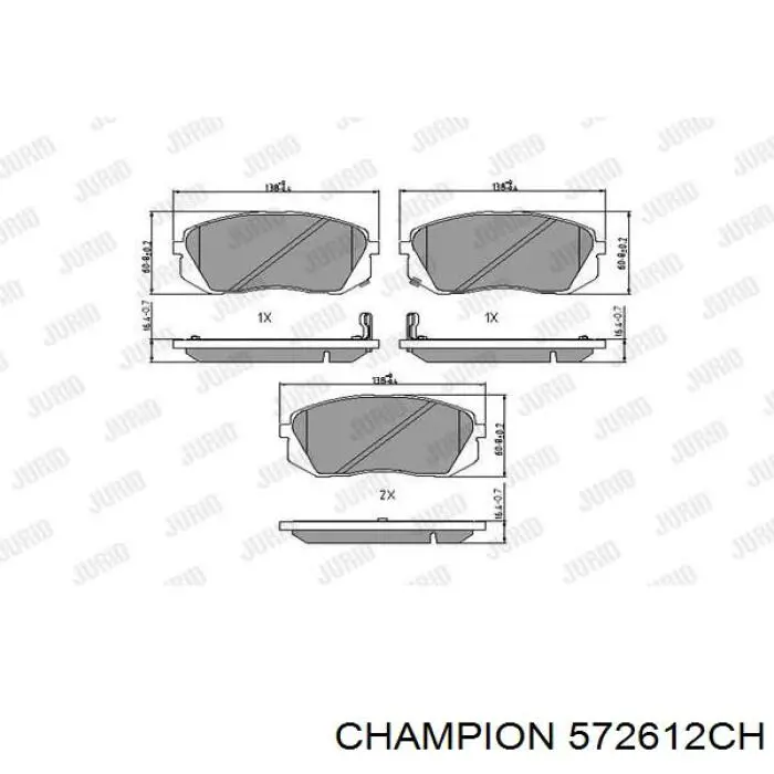 Колодки Champion 572612CH цена, от 23.51 USD