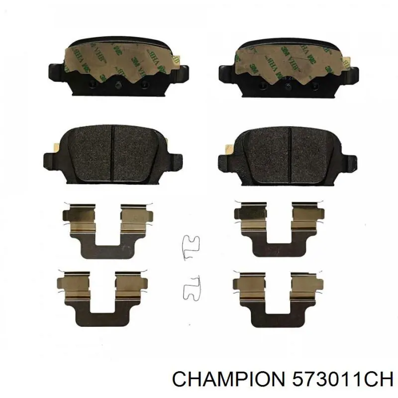 573011CH Champion колодки тормозные передние дисковые