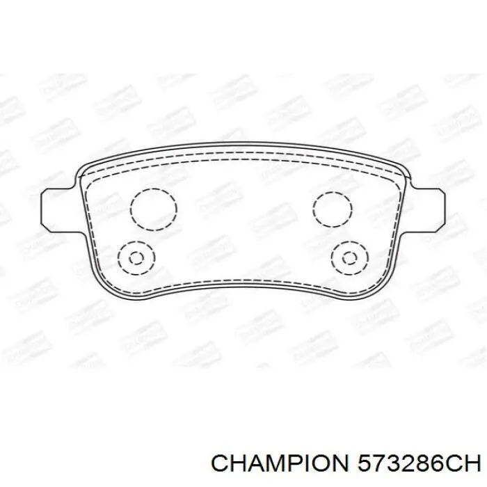 Задние тормозные колодки 573286CH Champion