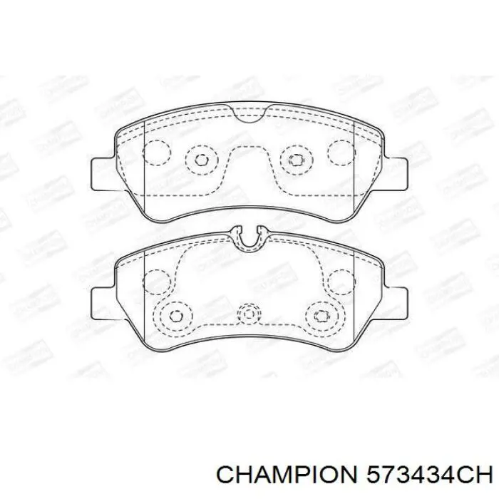 Задние тормозные колодки 573434CH Champion