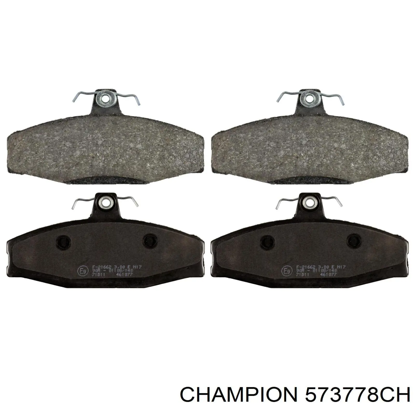 573778CH Champion колодки тормозные передние дисковые