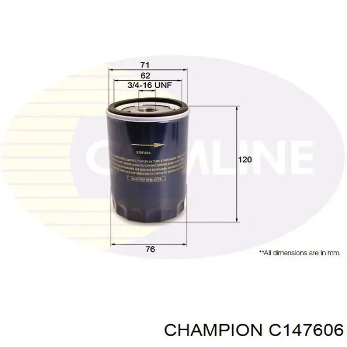 C147606 Champion масляный фильтр