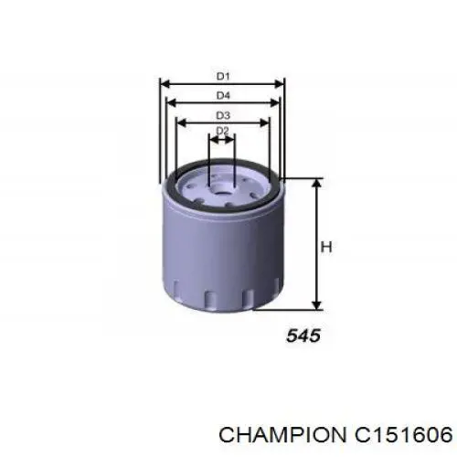 Масляный фильтр C151606 Champion