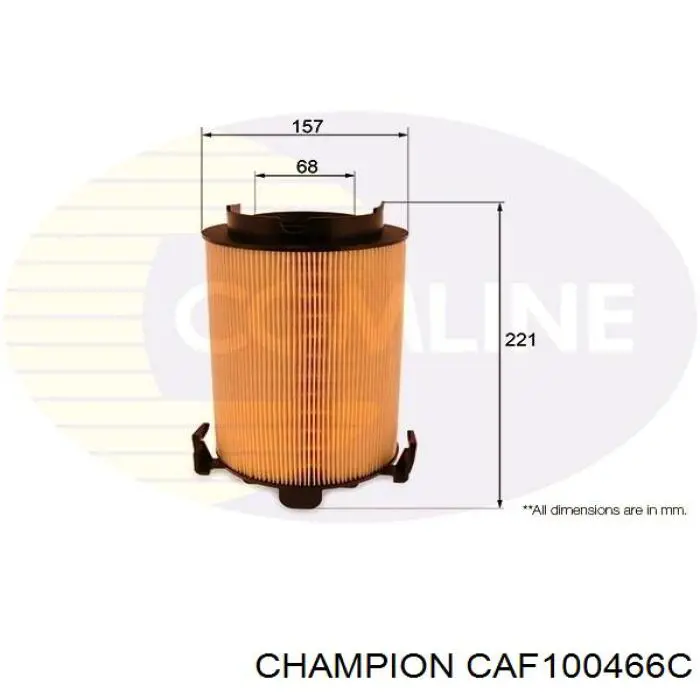 Элемент воздушного фильтра Champion CAF100466C цена, от 9.20 USD