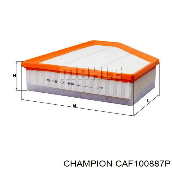 Элемент воздушного фильтра Champion CAF100887P цена, от 13.96 USD
