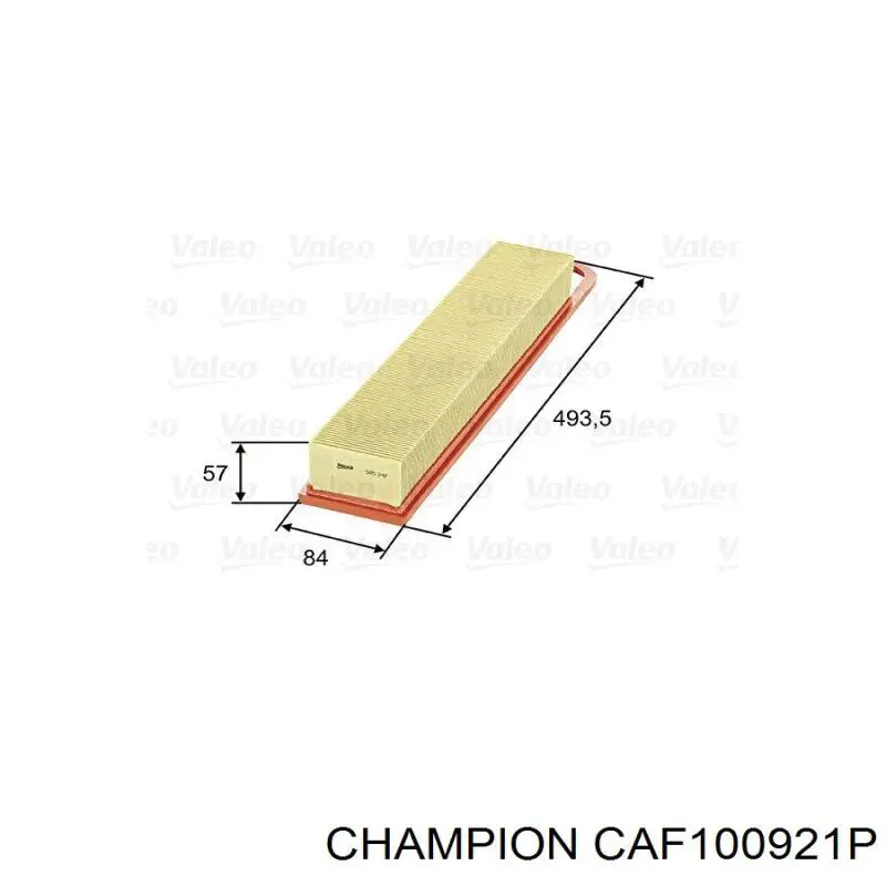 CAF100921P Champion Воздушный фильтр двигателя