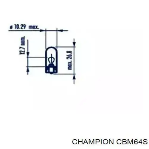 Лампочка переднего габарита 2827NA2BL Osram