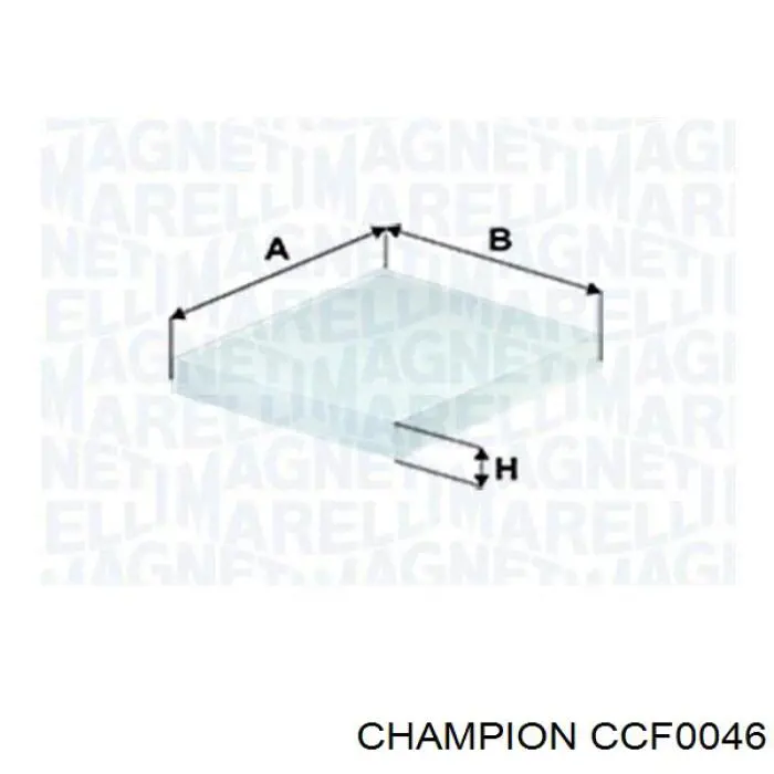 Воздушный фильтр салона Champion CCF0046