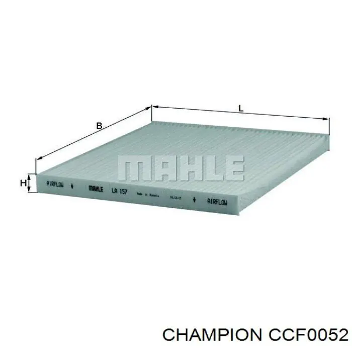 Купить CCF0052 Champion Фильтр салона угольный