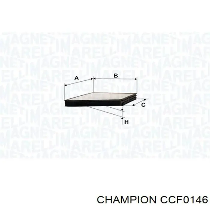 Фильтр салона CCF0146 Champion