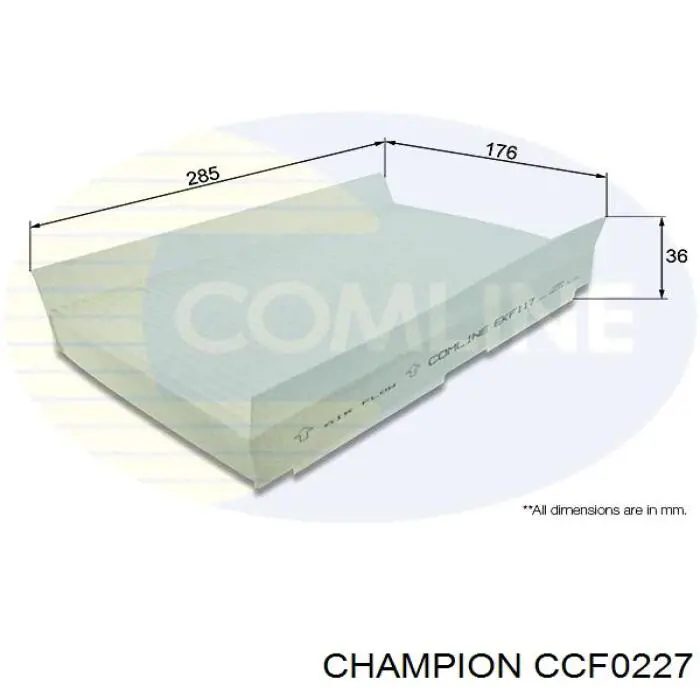 Купить CCF0227 Champion Фильтр салона угольный
