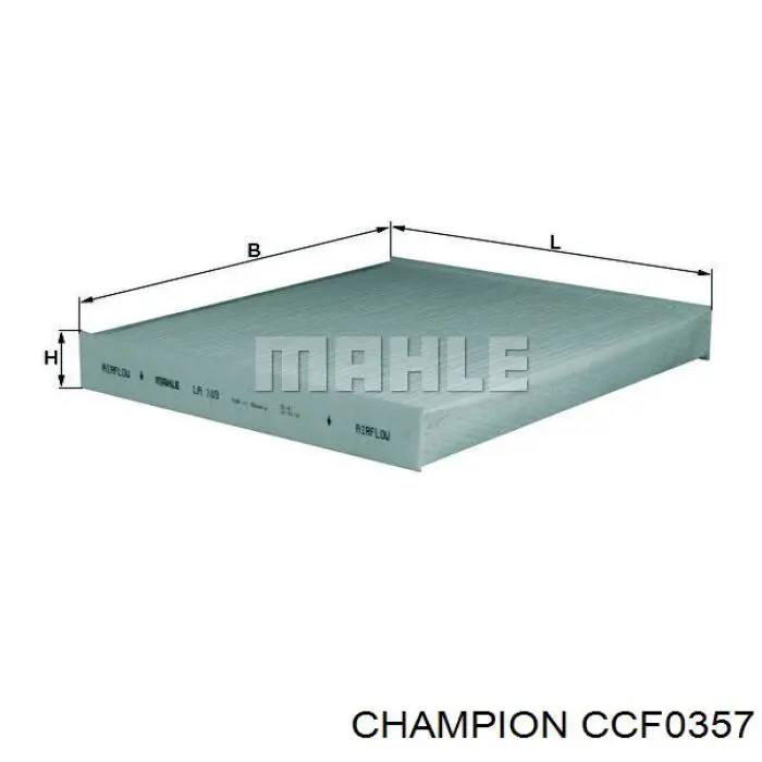 CCF0357 Champion Внутрисалонный фильтр