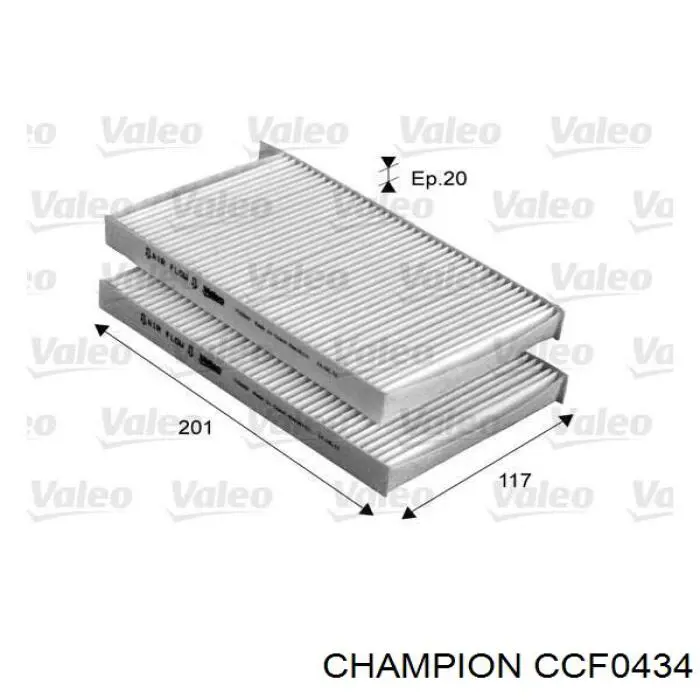 Фильтр салона CCF0434 Champion