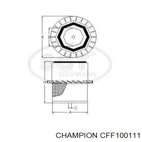 CFF100111 Champion Фильтр топлива