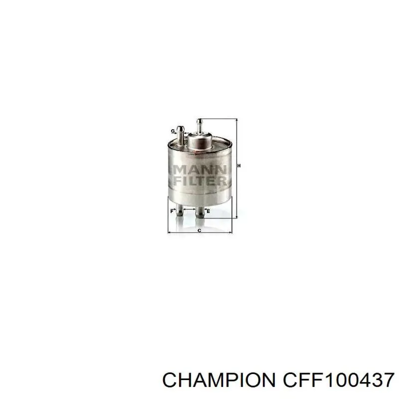 Фильтр тонкой очистки топлива Champion CFF100437 цена, от 39.50 USD