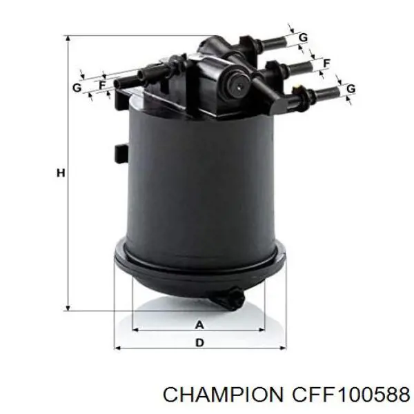 Фильтр тонкой очистки топлива Champion CFF100588 цена, от 32.71 USD