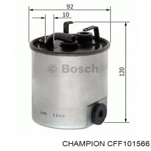 CFF101566 Champion топливный фильтр
