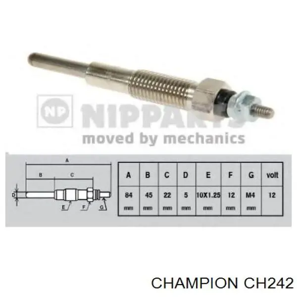 Свечи накала CH242 Champion