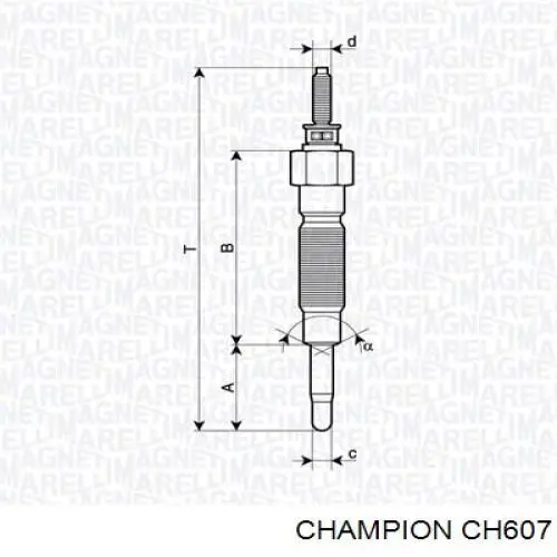 Свечи накала CH607 Champion