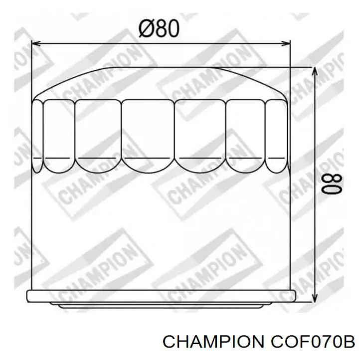 Масляный фильтр COF070B Champion