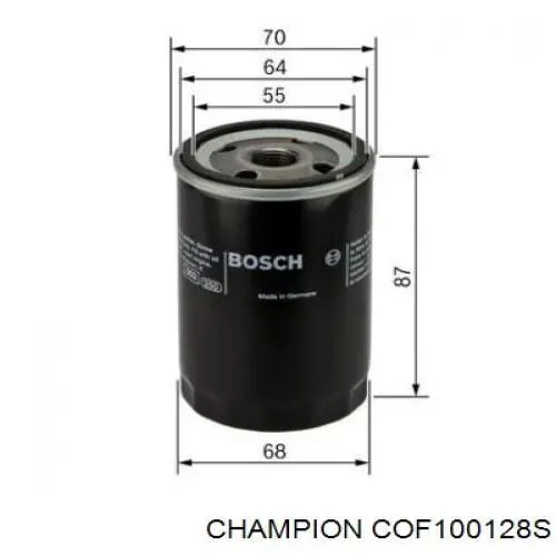 Фильтр очистки масла центробежный Champion COF100128S цена, от 3.39 USD