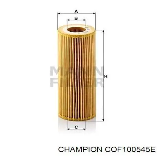 Фильтр масла Champion COF100545E