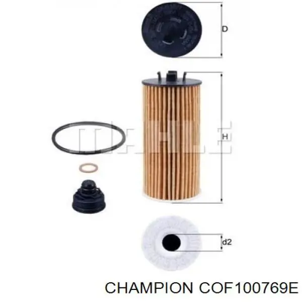 COF100769E Champion filtro de óleo