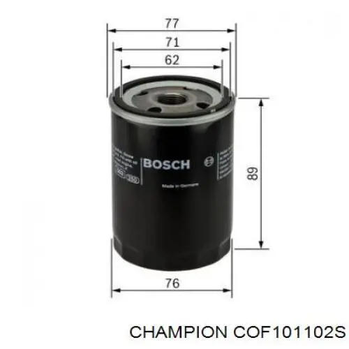 Корпус масляного фильтра Champion COF101102S цена, от 2.94 USD
