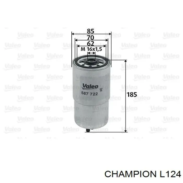 L124 Champion топливный фильтр