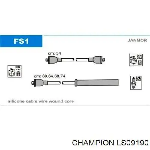 LS09190 Champion высоковольтные провода
