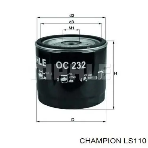 Масляный фильтр T112251 Ford
