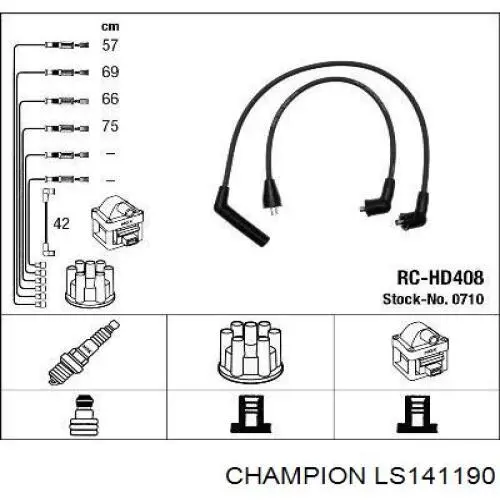 LS141190 Champion высоковольтные провода