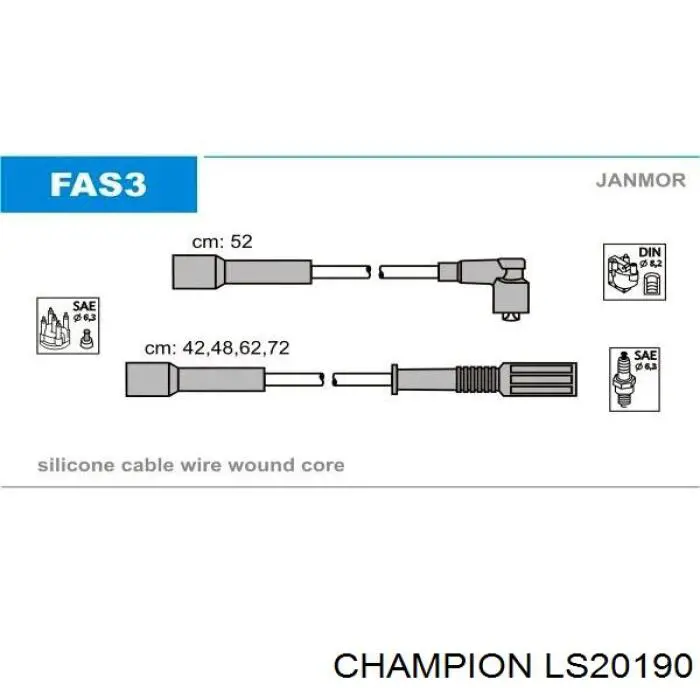 LS20190 Champion высоковольтные провода