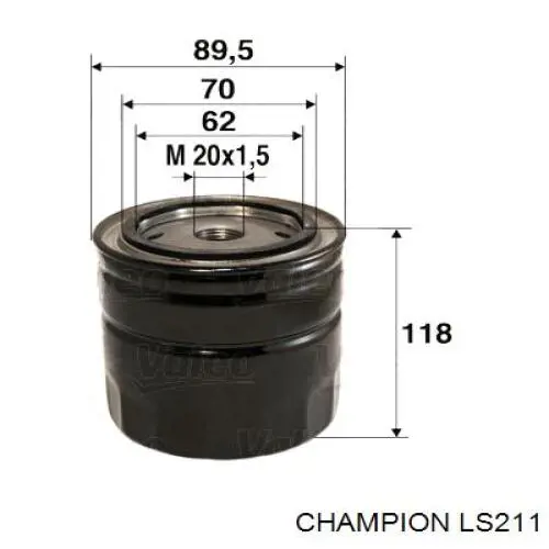 Масляный фильтр LS211 Champion