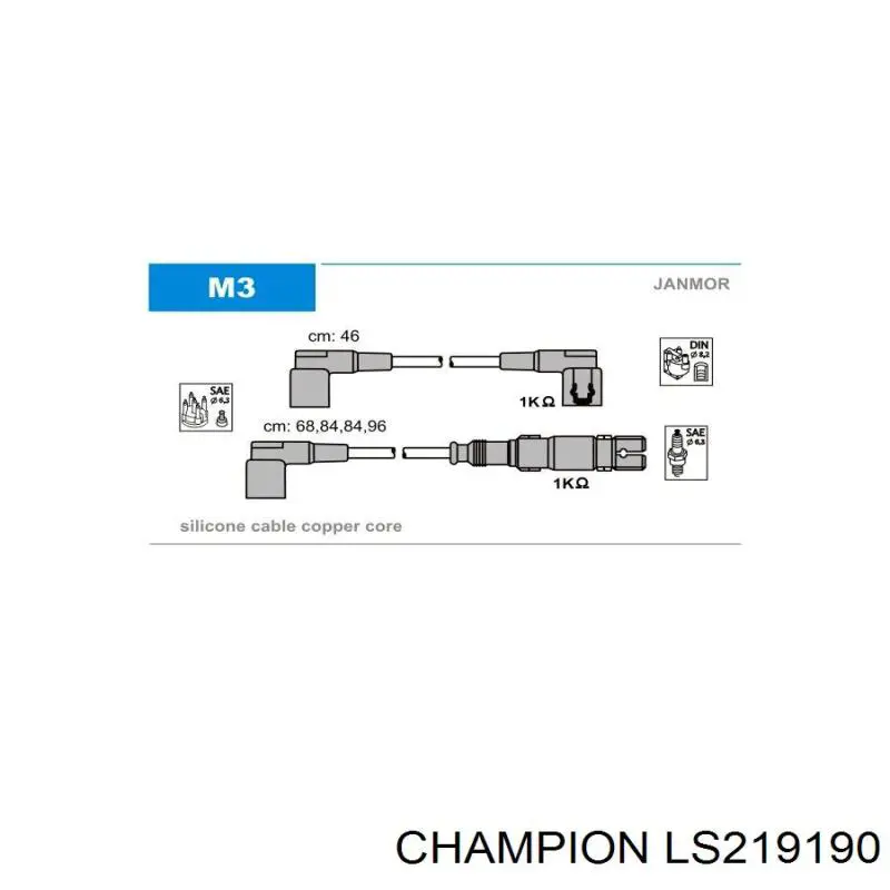 Провода зажигания Champion LS219190 цена, от 44.00 USD