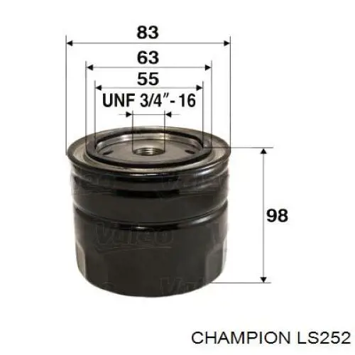 LS252 Champion масляный фильтр