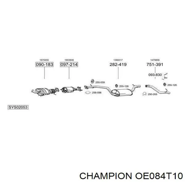 Свечи зажигания OE084T10 Champion