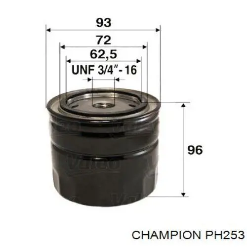 PH253 Champion масляный фильтр