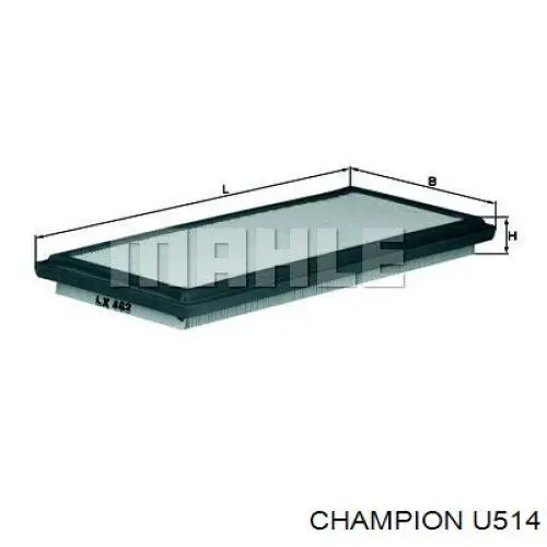 Воздушный фильтр U514 Champion