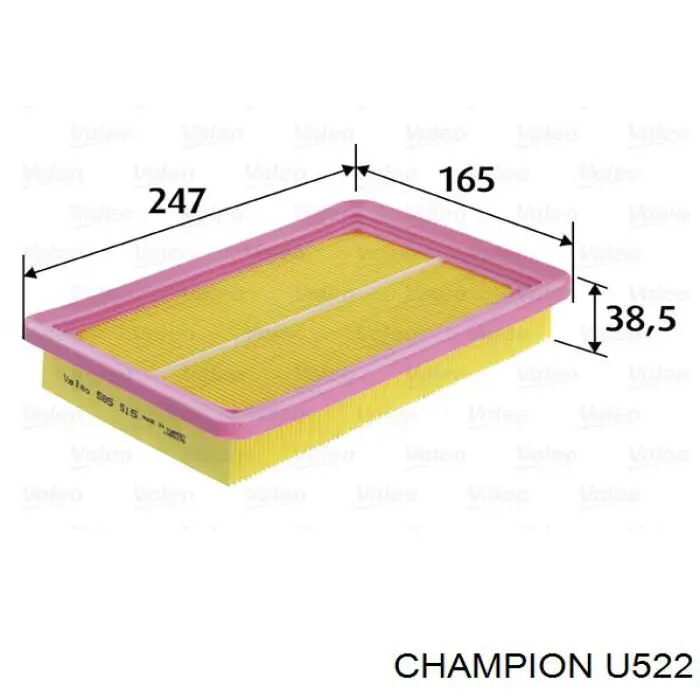 Воздушный фильтр U522 Champion