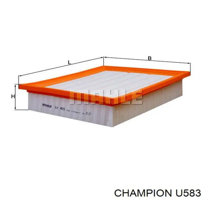Купить U583 Champion Автомобильный фильтр воздуха