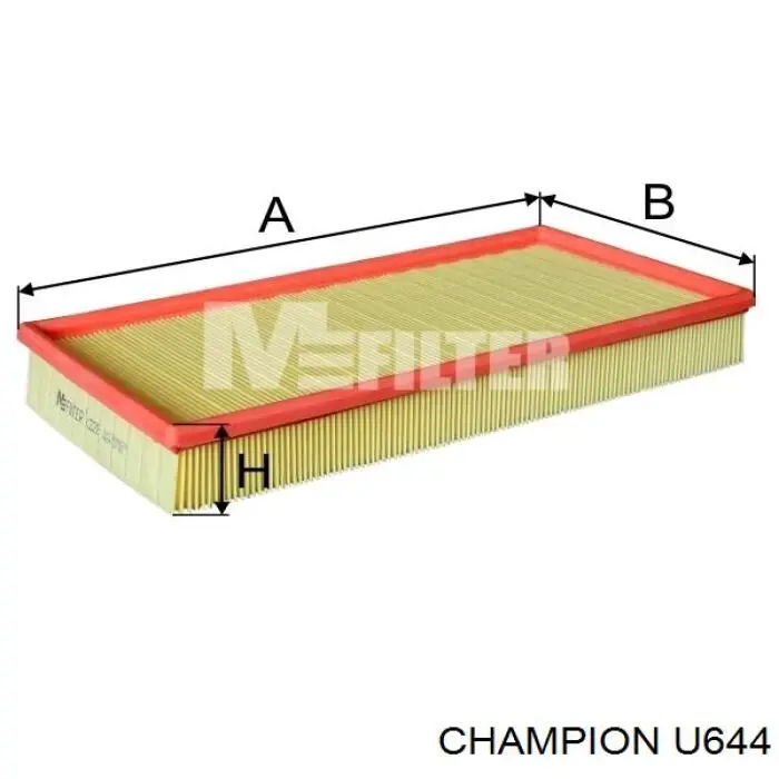 Воздушный фильтр U644 Champion